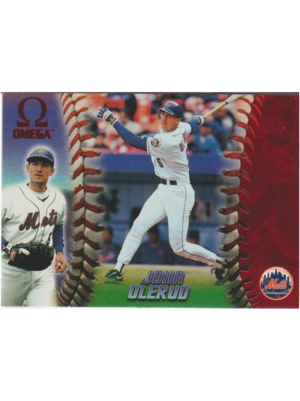 RARE John Olerud 1998 Pacific Omega Red Foil Parallel #160